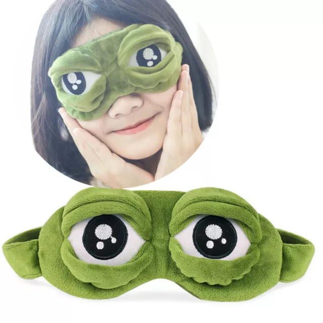 3D Frog Eye Sleeping Mask Eye Mask Travel Aid Blindfold Masks Soft Sleep Shade