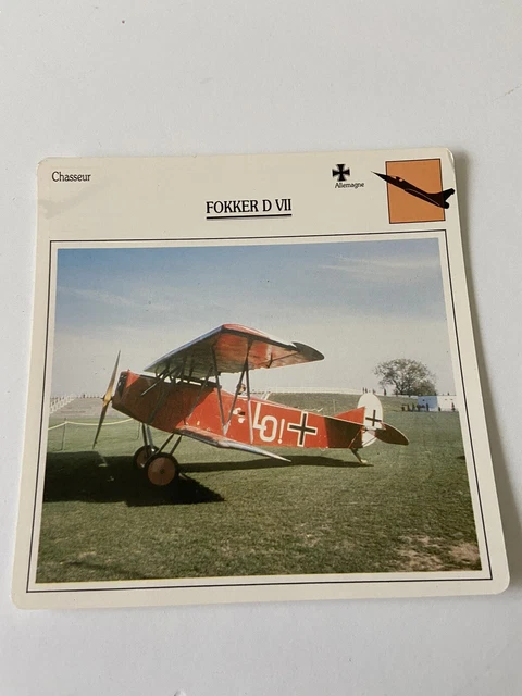 Carte Collection Chasseur FOKKER D VII