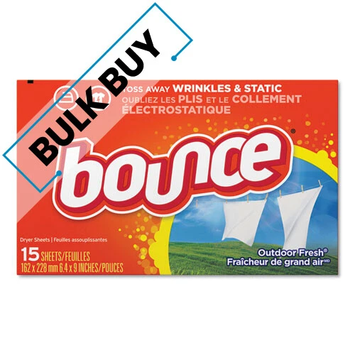 Fabric Softener Sheets, Outdoor Fresh, 15 Sheets/box, | Bulk order of 5 Cartons