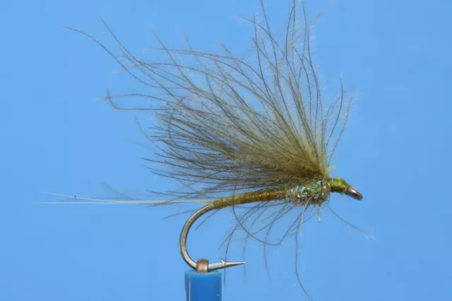 Fliegentom CDC-Trockenfliege  3 Stück - olive Fratnik Fly