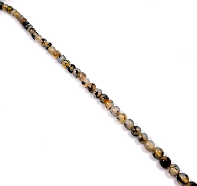 blue dragon vein agate beads round agate beads by SelectBeads