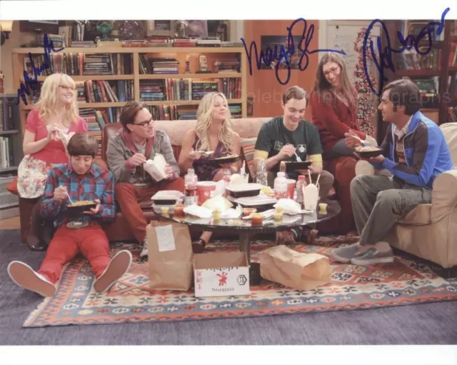 THE BIG BANG THEORY - Triple Signed Cast Photo GENUINE SIGNED AUTOGRAPH