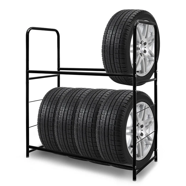 Scaffale per pneumatici scaffale per magazzino metallo supporto per pneumatici scaffale per cantina 117 x 107 x 46 cm portata