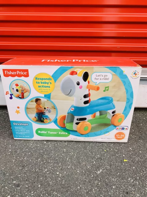 Fisher-Price Rollin' Tunes Zebra Baby Toy, New, In Box