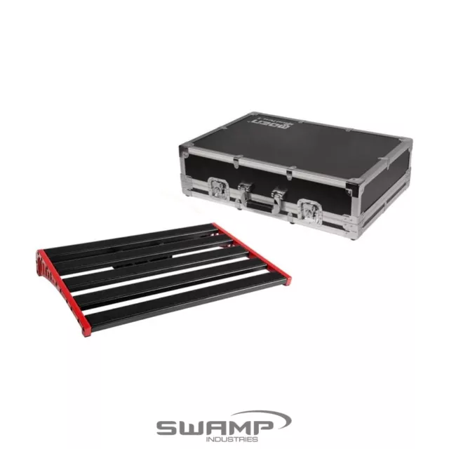 MOEN Guitar Effects Pedal Bridge + Heavy Duty Flight Case - Fits 8-10 pedals
