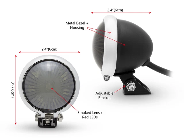 Convient Pour Harley Davidson Softail Fat Boy ; Road Kin ; Switchback ; Electra Glide ; Feu Arrière LED + Clignotant Intégré (style 3