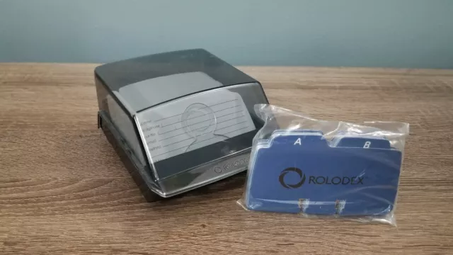 Rolodex XR40 Card File Address Organizer - Blank Cards & Dividers (Never Used)