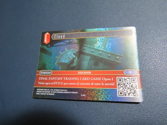 Final Fantasy TCG premium limited promo Cloud A-001 foil ITA opus FFTCG