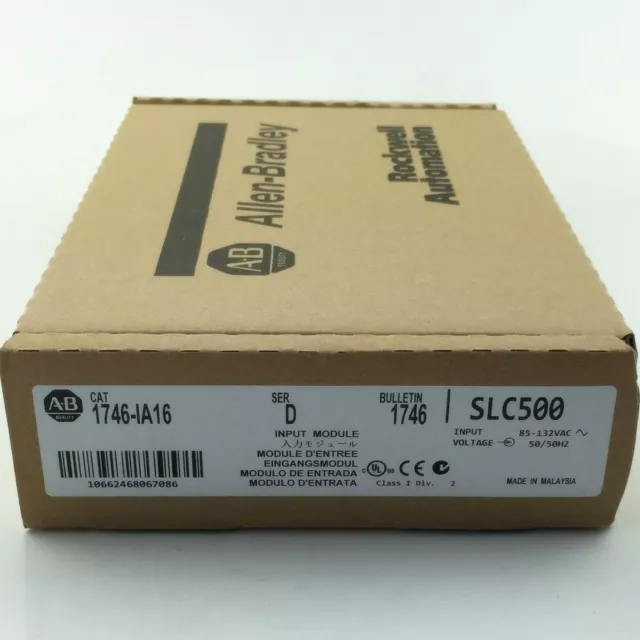 New Factory Sealed AB 1746-IA16 /D D SLC 500 PLC Input Module 1746-IA16 In Box