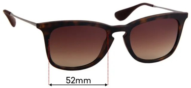 SFx Replacement Sunglass Lenses fits Ray Ban RB4221-F - 52mm Wide