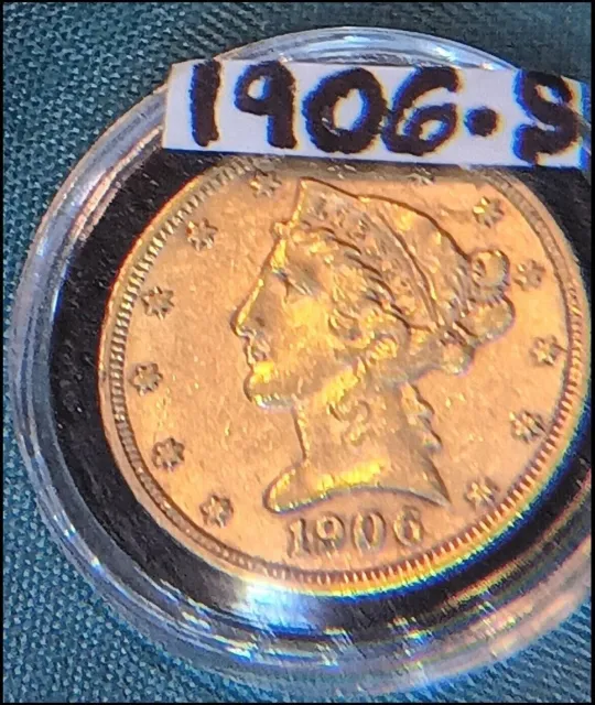 ● 1906-S | $5 Five Dollar Liberty Head | Gold Eagle ●