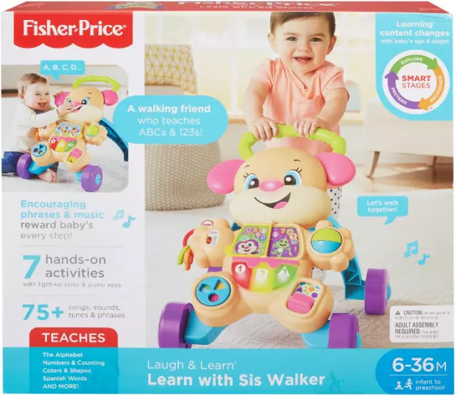Fisher-Price Laugh & Learn Smart Stages Learn with Sis Walker 6-36 Months (New)