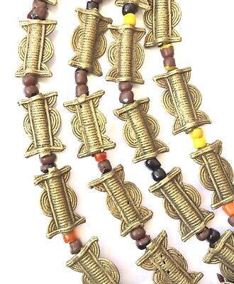 Handmade African Small Baule lost Wax natural Brass African trade Beads