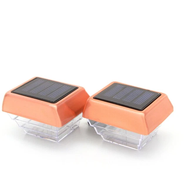 4" x 4" 2-Pack 1.2-Lumen 1-Watt Copper Solar LED Outdoor Post Cap Light (2700 K)