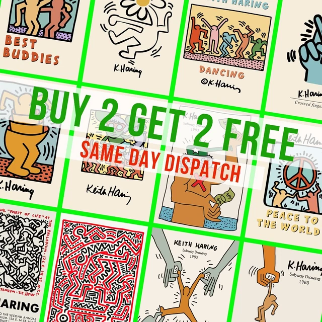 Keith Haring Modern Pop Art Posters Decorative Wall Art Poster Prints A4 A3 A2