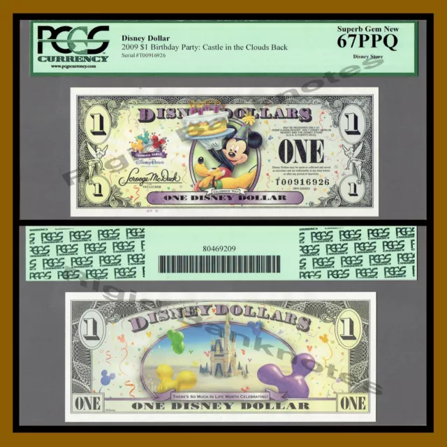 Disney 1 Dollar, 2009 "T" Series Birthday Party PCGS 67 PPQ