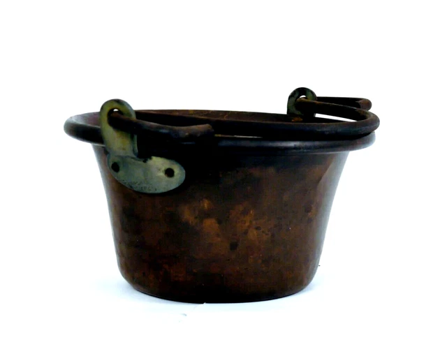 Vintage 70 Caldera Cobre Pesado De Garfagnana Fondo Martillado DM 23