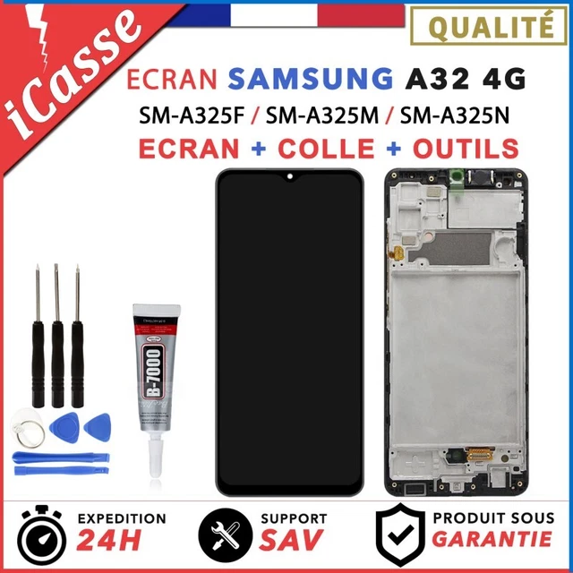 ECRAN LCD COMPLET pour SAMSUNG GALAXY A32 4G A325F A325M CHASSIS OUTILS + COLLE