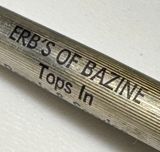 Vintage Bazine Kansas Erb’s Auto Car Motor Repair Automotive Mechanic Shop Pen