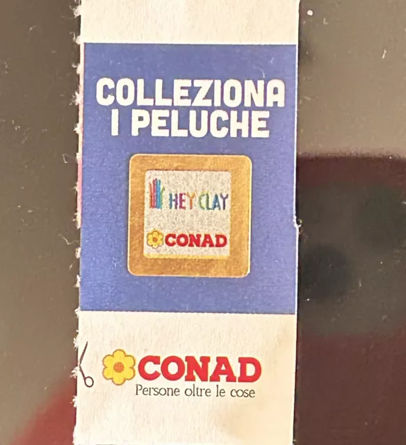 12 bollini raccolta Conad peluche Hey Clay no punti Insieme per La Scuola