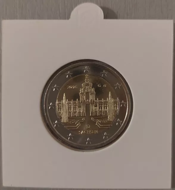 Pièces de 2 Euros Commémorative - 2016 – Allemagne – Palais Zwinger