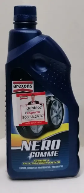Arexons nero 1lt rinnova protegge le gomme auto e moto