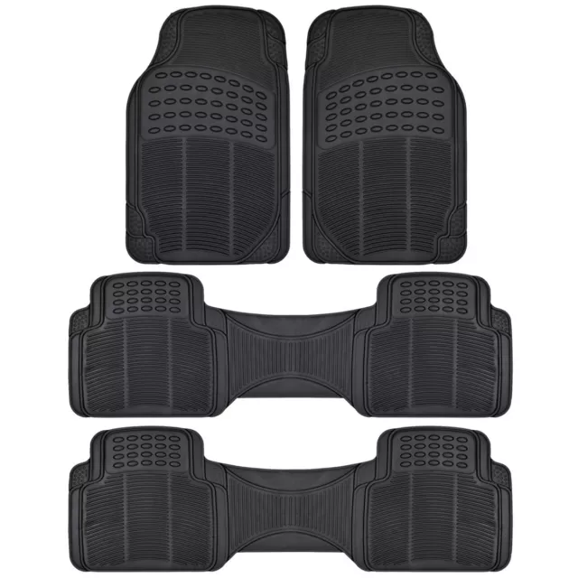 ALL WEATHER RUBBER Car Floor Mats 3 Row Protection for Ford Explorer ...
