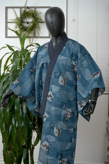 Dear Vanilla Japanese Juban Undergown Men's Kimono Authentic Vintage Japan Mint 2