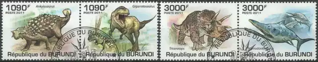 Timbres Préhistoire Burundi 1209/12 o année 2011 lot 5330 - cote : 18 €