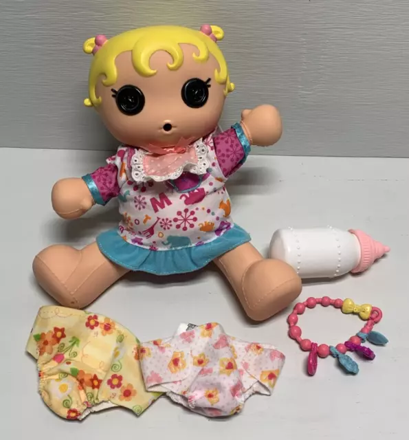 Lalaloopsy Babies Diaper Potty Surprise Doll 12” Bottle Bracelet Blonde Hair