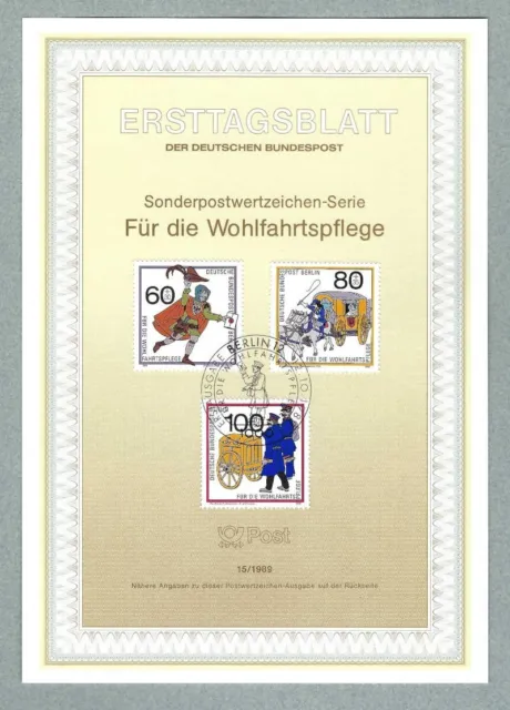 ETB, Deutsche Bundespost Berlin, Ersttagsblatt 15/1989, Für die Wohlfahrtspflege