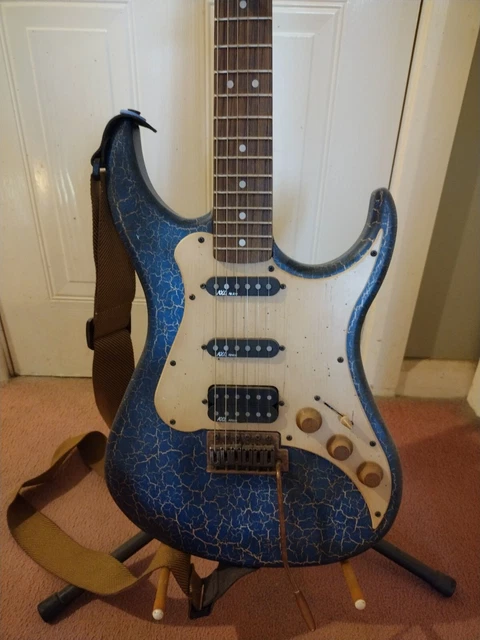 RARE AXL BADWATER Superstrat in Cracked Blue 175.00 PicClick UK