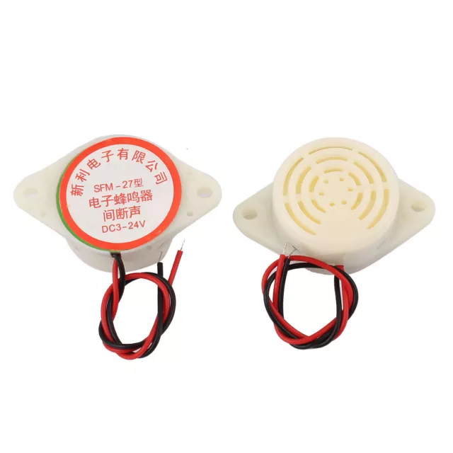 SFM-27 DC 3-24V 90DB Intermittierender Elektronischer Buzzer Alarm Summer 2pcs