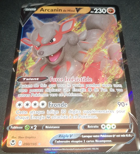 Carte Pokemon ARCANIN de hisui V 90/195 Tempête Argentée NEUF