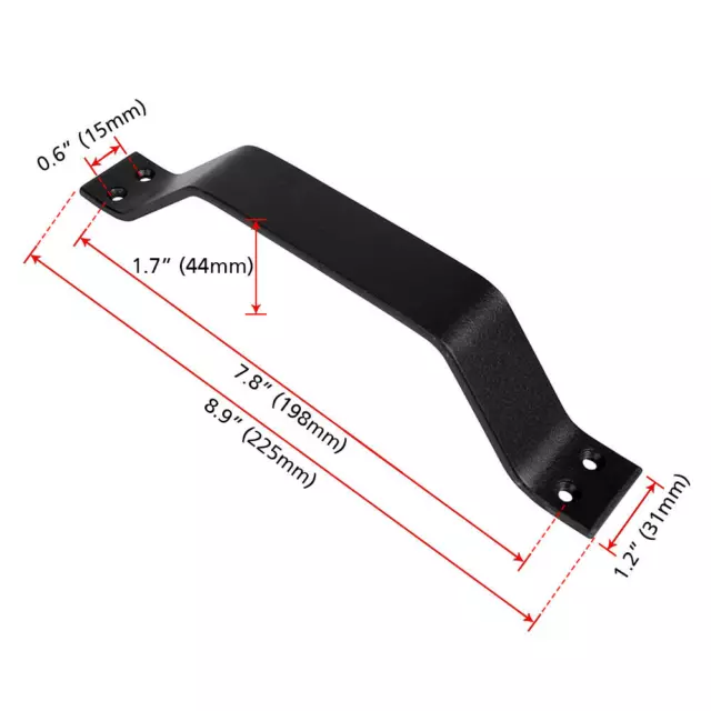 9" Sliding Barn Door Handle Pull Cabinet Gate Hardware Set Heavy Duty Cast Iron 3