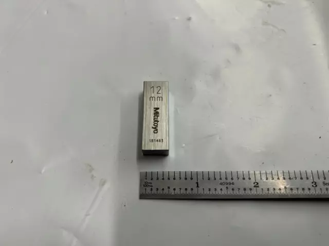 12mm Mitutoyo Steel Rectangular Gauge Gage Block