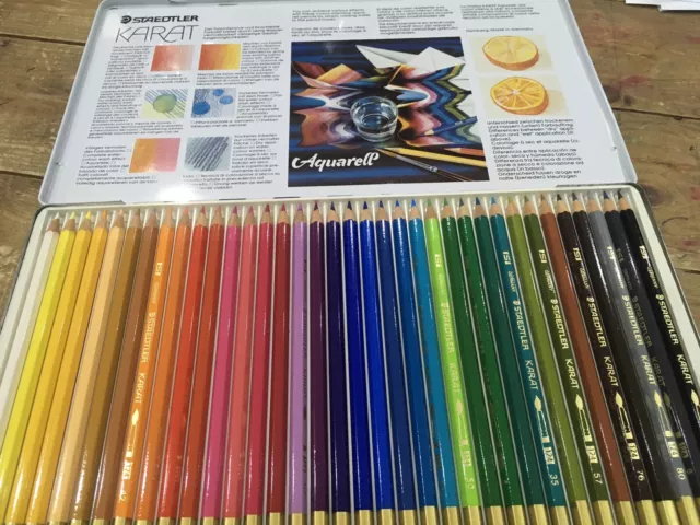 UNUSED Tin Staedtler Karat Aquarell Watercolour Pencils - Assorted - 36 Pack