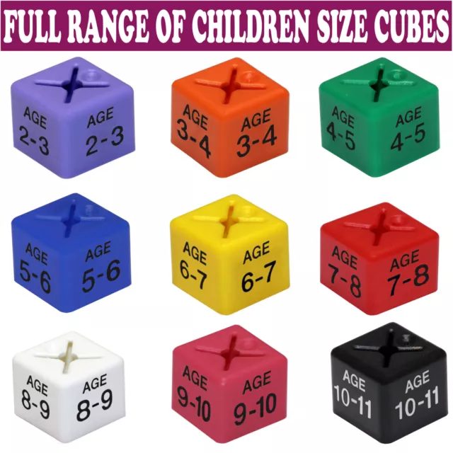 50X Children/Kids Clothes Age Size Cubes From "Age 1-2" To "Age 13-14" And Month