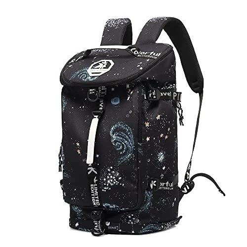 Cool Gym Duffle Bag Backpack 4-Way Waterproof with Shoes Compartment for trav...