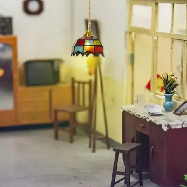 Miniature Dollhouse Ceiling Lamp Simulation for Photo Props Micro Landscape