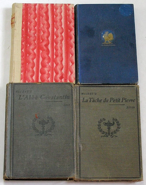 4 LITTLE ANTIQUE FRENCH BOOKS 1900-1926 Including SIGNED
