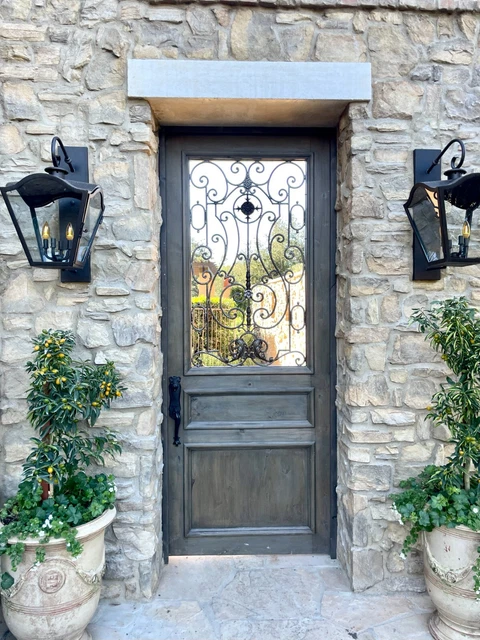 Solid wood square top door RUSTIC custom alder mahogany oak black walnut UR SIZE
