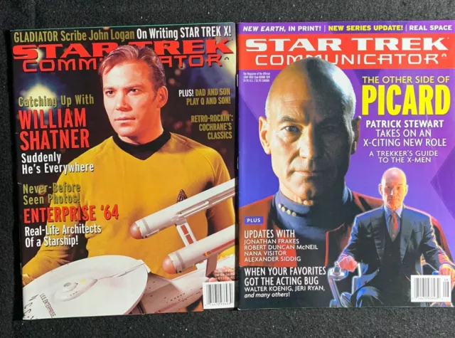 Star Trek Communicator Magazine LOT. Issues #129 & 132. Picard and Kirk Issues.