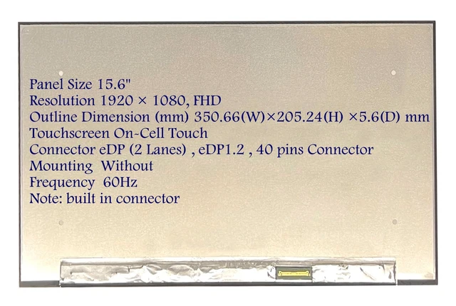 15,6 Zoll FHD On-Cell Touchscreen LG LP156WFD (SP) (H1) Matte AG Display Panel 2