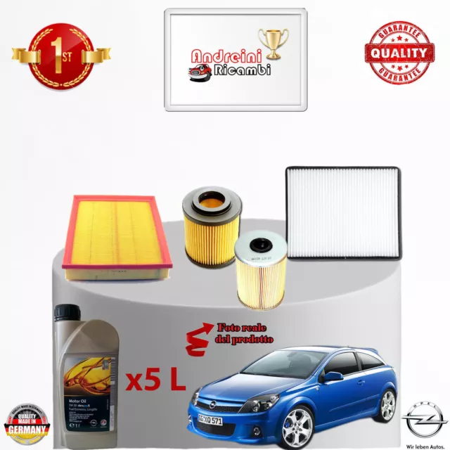 Kit Tagliando 4  Filtri E Olio Opel Astra H 1.7 Cdti 92Kw 125Cv Dal 2007 ->