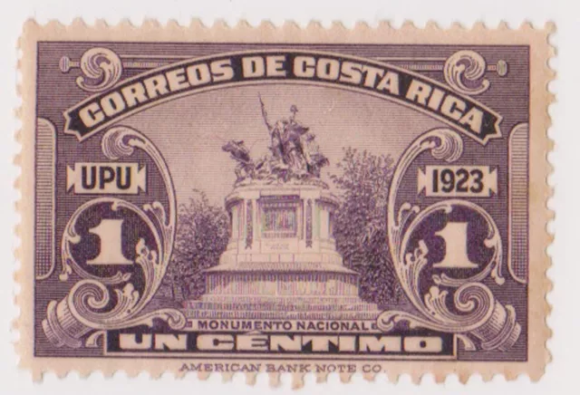 (CRA-110) 1923 Costa Rica 1c purple National monuments (D)