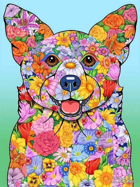 Flowers House Flag - Corgi 96045