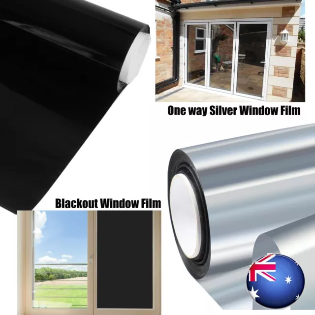 One Way Mirror Glass Film House Window Tint Blackout Two Way Privacy Protector