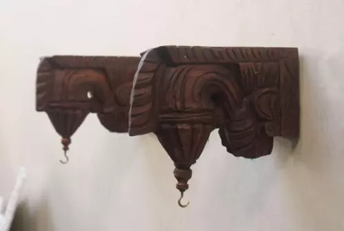 2 Wooden wall Corbal Small Bracket Pair Corbel Wall Hanging Shelf Support Shelf