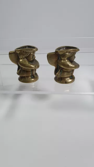 Vintage Brass Minatare Toby Jugs  x 2 Bundle set retro 2